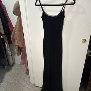 SKIMS Black Maxi Dress